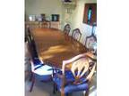 Mahogany Veneer Dining Table & 8 Chairs *CAN DELIVER*