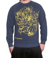 Play Nice All Over Dark Blue Swetshirt Brand New